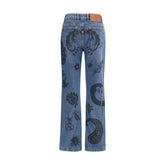 Etro Blue Cotton Flared Jeans